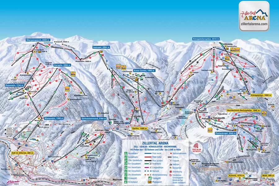 Winterpanorama Zillertal Arena